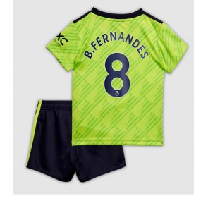 Manchester United Bruno Fernandes #8 kläder Barn 2022-23 Tredje Tröja Kortärmad (+ korta byxor)